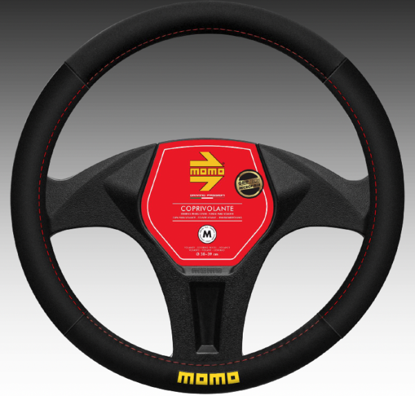 Pokrowiec na kierownicę MOMO SWC EASY MICROF. BLK-RED Rozmiar: M